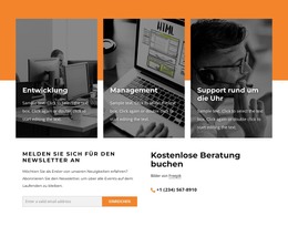 Kontaktblock Mit Netzwiederholer - HTML- Und CSS-Vorlage