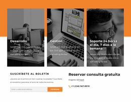 Bloque De Contactos Con Repetidor De Rejilla: Plantilla De Sitio Web Joomla Gratuita