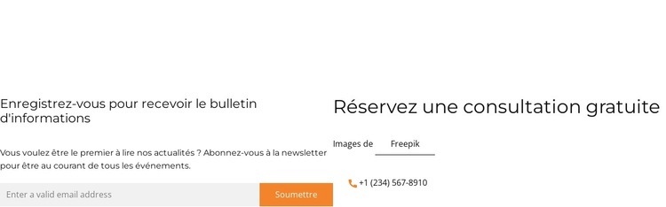 Bloc de contact avec répétiteur de grille Créateur de site Web HTML