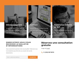 Bloc De Contact Avec Répétiteur De Grille - Thème WordPress Prêt À L'Emploi