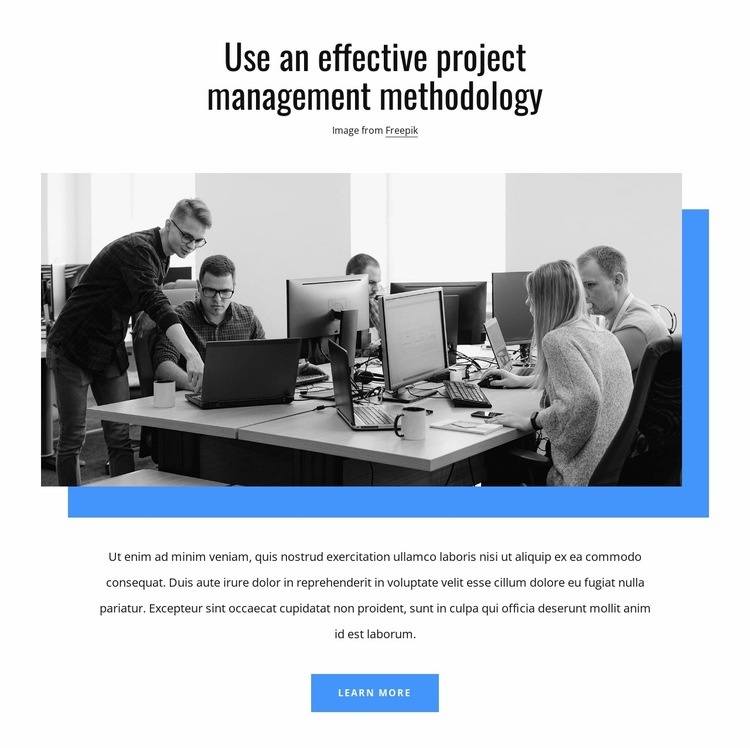Managent metodology Homepage Design