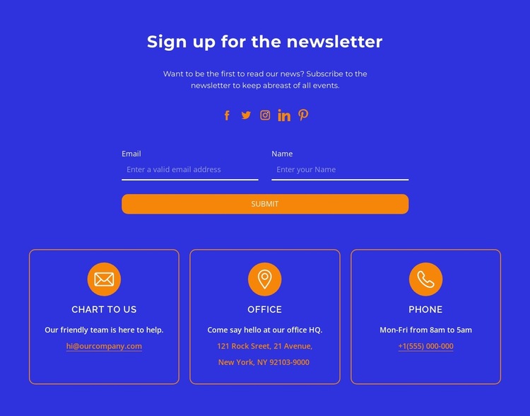 The newsletter HTML5 Template