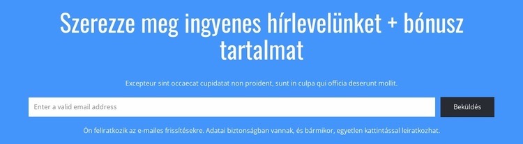 Szerezze meg ingyenes hírlevelünket Weboldal tervezés