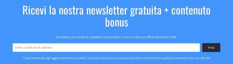 Ricevi la nostra newsletter gratuita Mockup del sito web