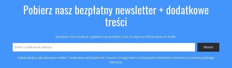 Pobierz nasz bezpłatny biuletyn Makieta strony internetowej