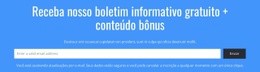 Receba Nosso Boletim Informativo Gratuito - Design De Site Fácil