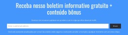 Receba Nosso Boletim Informativo Gratuito Modelo HTML5 E CSS3