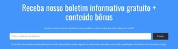 Receba Nosso Boletim Informativo Gratuito - Download De Modelo HTML