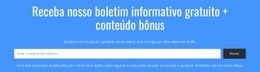 Receba Nosso Boletim Informativo Gratuito - Modelo HTML5 Moderno