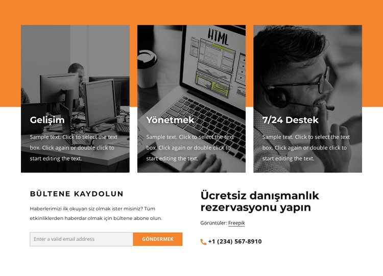 Izgara tekrarlayıcılı kontak bloğu CSS Şablonu