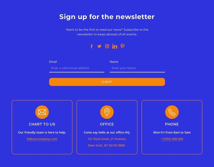 The newsletter Wix Template Alternative