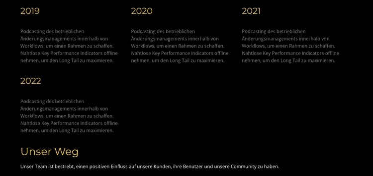 Chronologie Eine Seitenvorlage