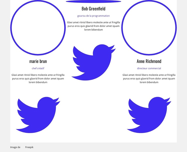 Le personnel de marketing Modèle de site Web