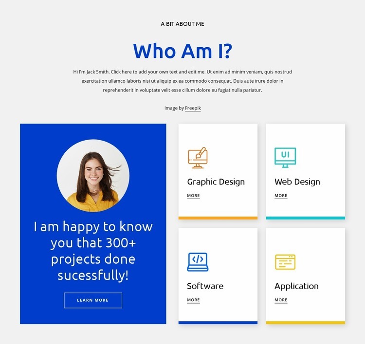 Můj profil Html Website Builder