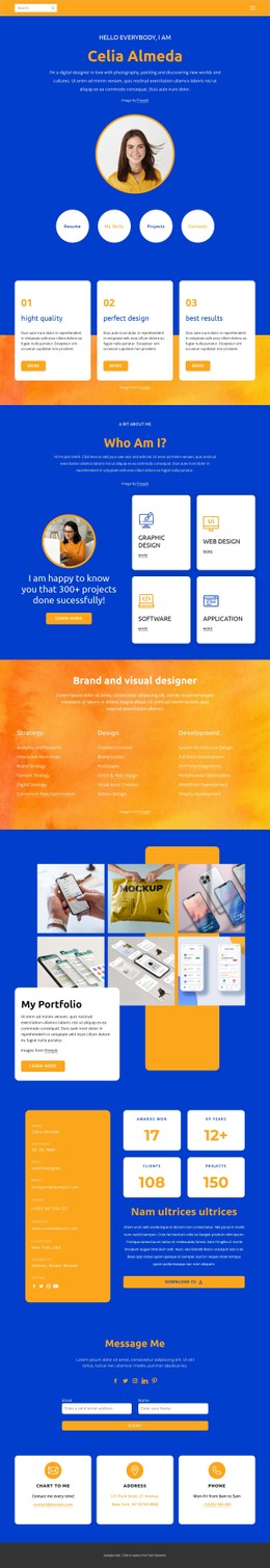 Web designer job profile - CSS Template by Nicepage
