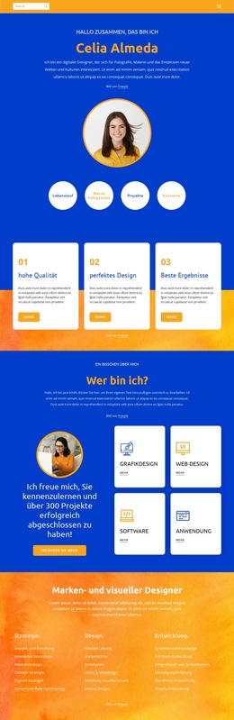 Persönliche Seite Von Celia Almeda – Website-Vorlage Herunterladen