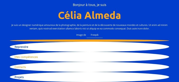 Bloc de profil de concepteur Modèle CSS