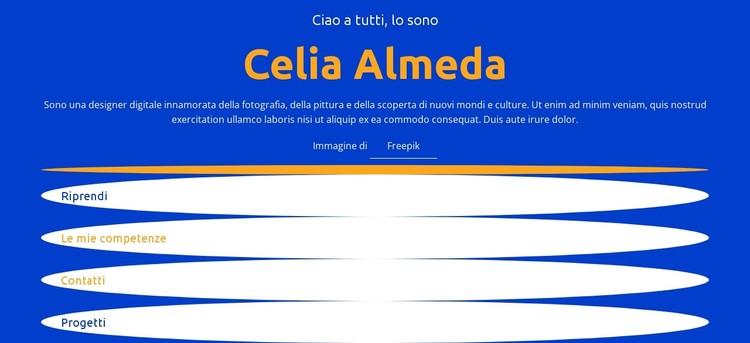 Blocco del profilo del progettista Modello CSS