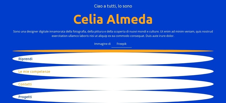 Blocco del profilo del progettista Modello di sito Web