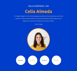 Designer Profile Block - One Page Template