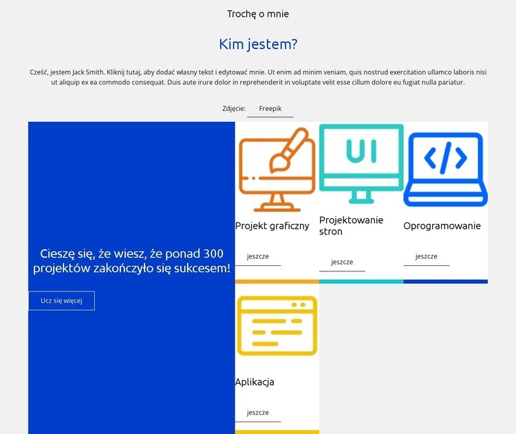 Mój profil Szablony do tworzenia witryn internetowych