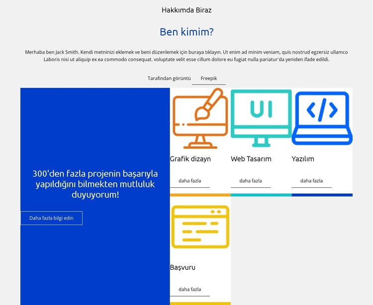 Benim profilim HTML Şablonu