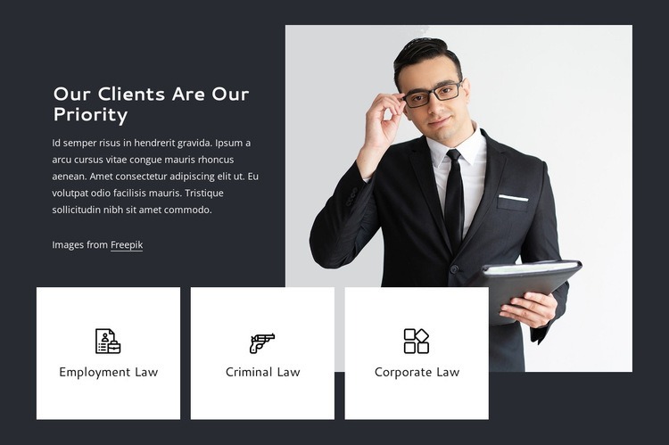 Our clients are our priority Homepage Design
