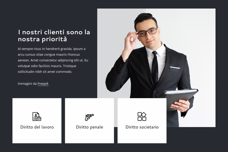 I nostri clienti sono la nostra priorità Modello