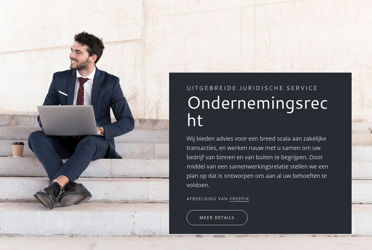 Ondernemingsrecht Website sjabloon