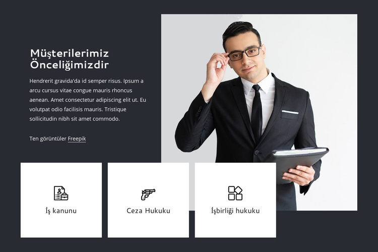 Müşterilerimiz önceliğimizdir Web Sitesi Şablonu