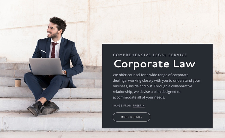 Corporate law Landing Page
