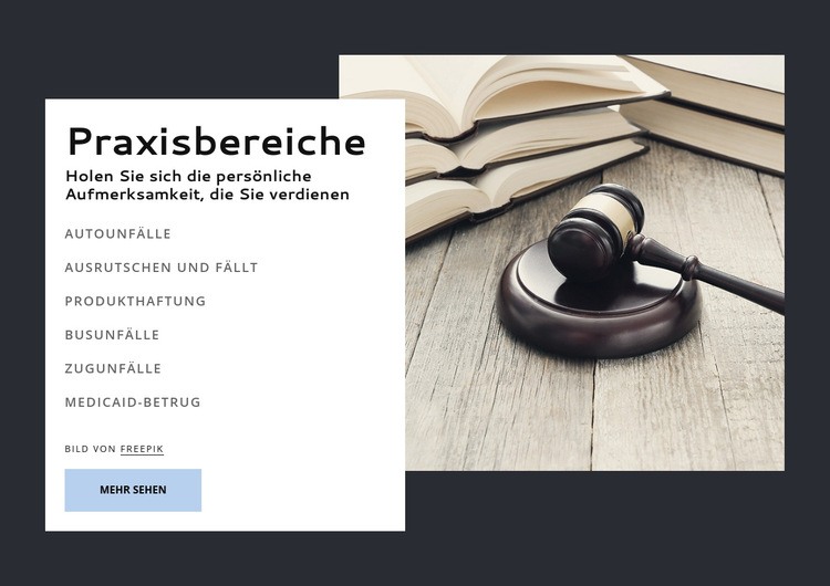 Preisgekrönte Anwaltskanzlei HTML Website Builder