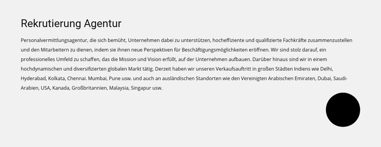 Personalagentur HTML5-Vorlage