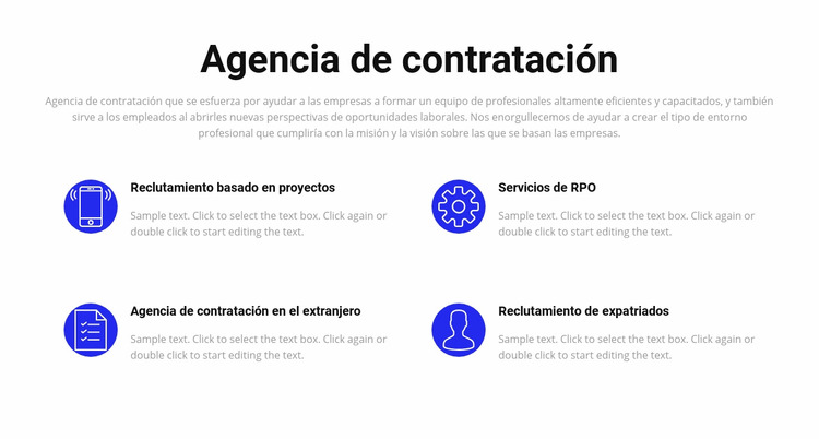 Servicios de reclutamiento Plantilla Joomla