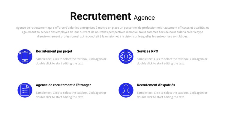 Services de recrutement Modèle CSS