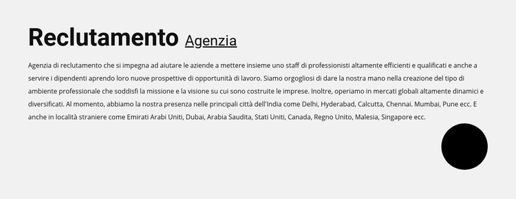 Agenzia di reclutamento Modelli di Website Builder