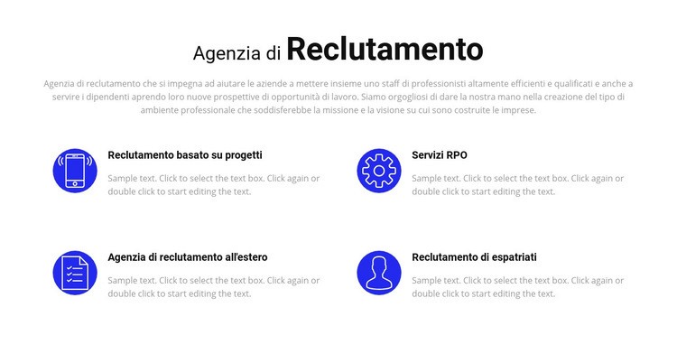 Servizi di reclutamento Modello