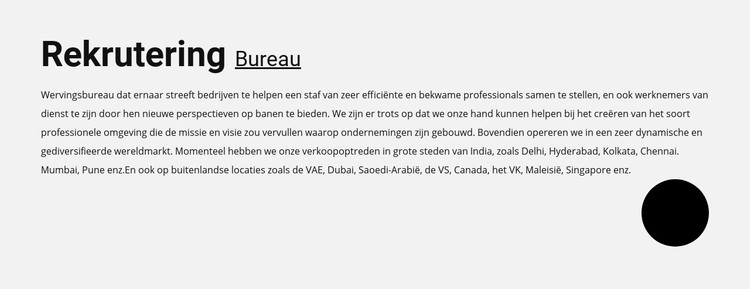 Wervingsbureau CSS-sjabloon