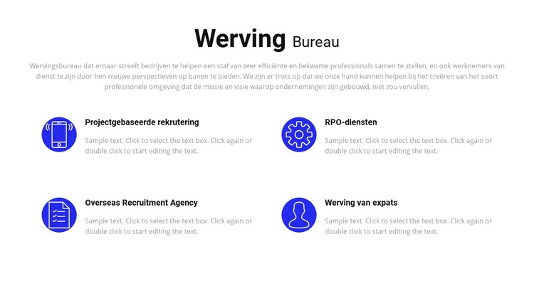 Wervingsdiensten CSS-sjabloon