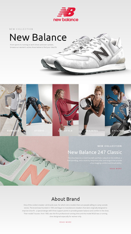 Wearing Trends In Sports One Page Template