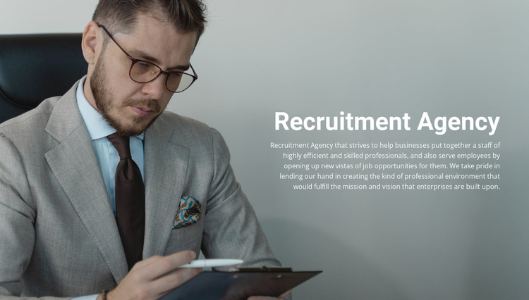Recruitment company One Page Template