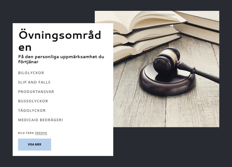 Prisbelönt advokatbyrå CSS -mall