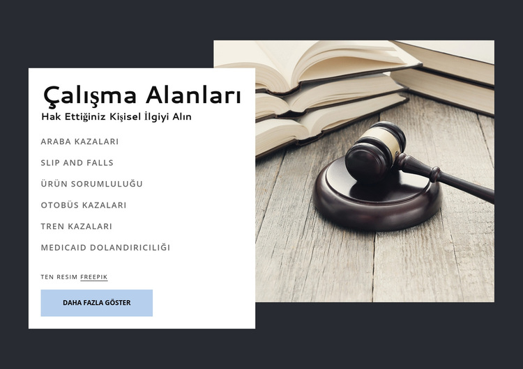 Ödüllü hukuk firması WordPress Teması