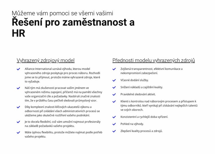 Snadné zaměstnání Šablona CSS