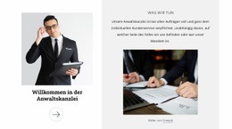 Willkommen In Der Anwaltskanzlei - Funktionales Design