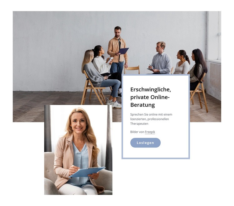 Die Gruppentherapiesitzung Website-Modell