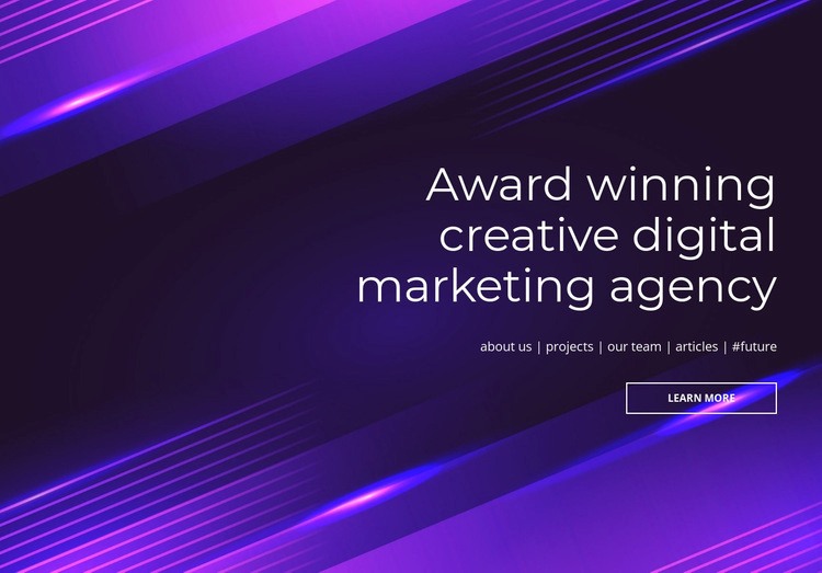 Award winning digital agency Elementor Template Alternative