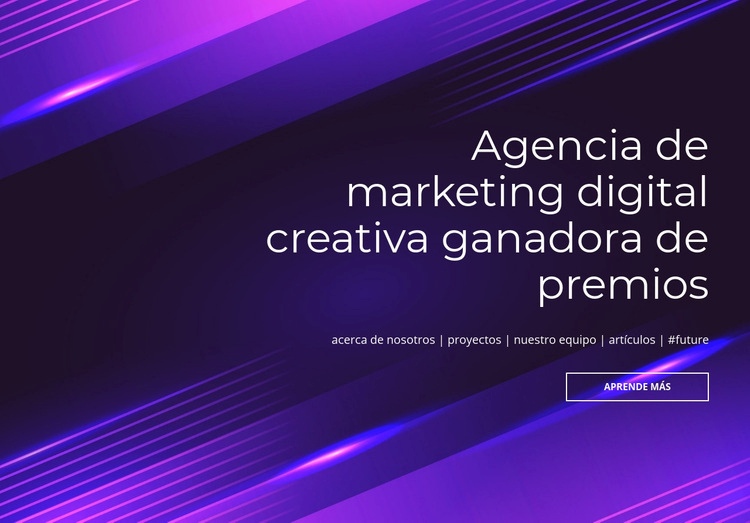 Agencia digital galardonada Página de destino