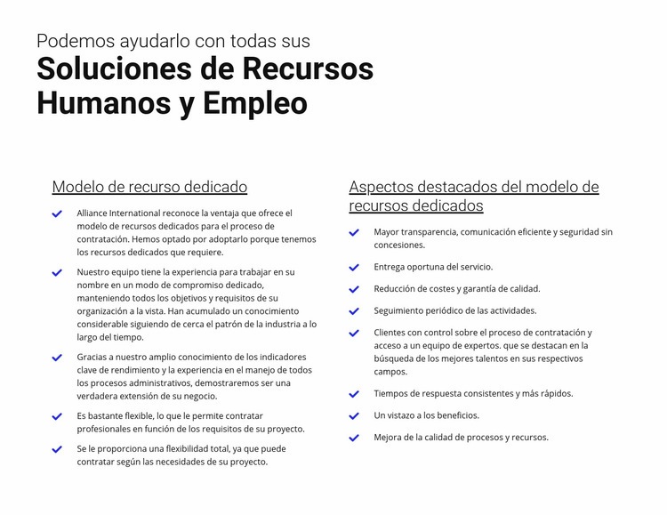 Fácil empleo Plantilla