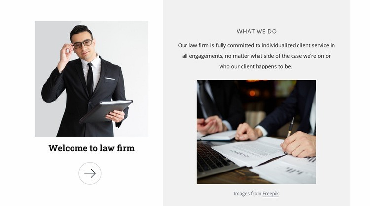 Welcome to law firm Homepage Design